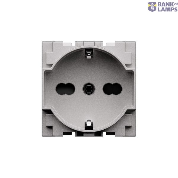 L.NOW - UNEL SOCKET + 10/16A STEEL image 1