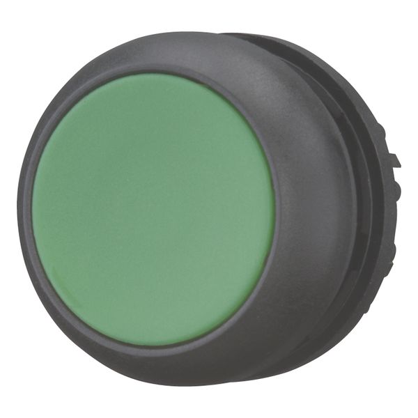 M22S-D-G Pushbutton, RMQ-Titan, Flat, momentary, green, Blank, Bezel: black image 3