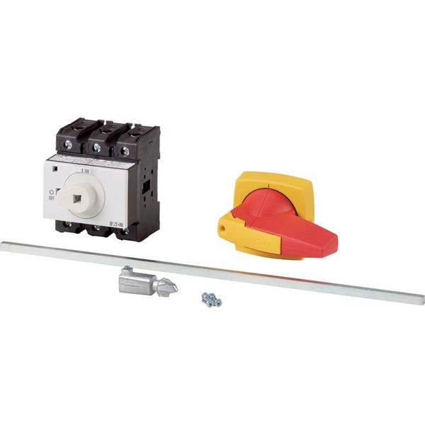Main switch, P3, 100 A, rear mounting, 3 pole, Emergency switching off function, Lockable in the 0 (Off) position, With metal shaft for a control pane image 4