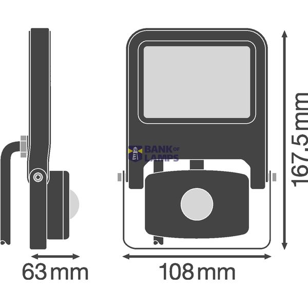 FLOODLIGHT VALUE SENSOR 10 W 4000 K IP44 BK image 4