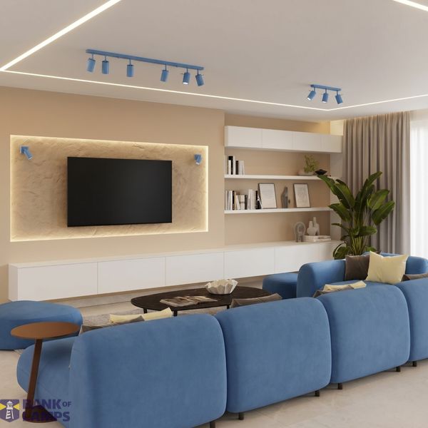 Ceiling lamp RING 3L azure image 5