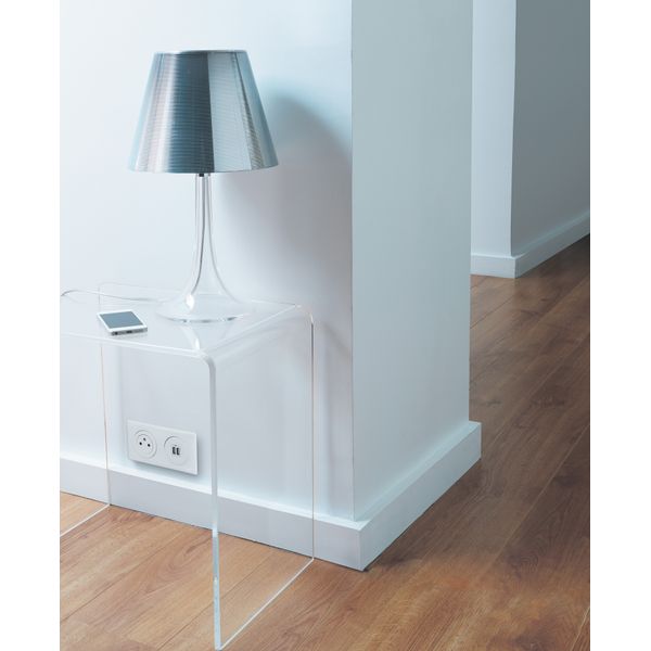KIT DOUBLE USB+2P+T BLANC ENCASTRE CELIANE image 6