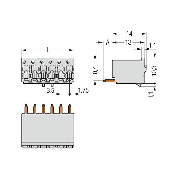2091-1178 1-conductor THT female connector straight; push-button; Push-in CAGE CLAMP® image 3