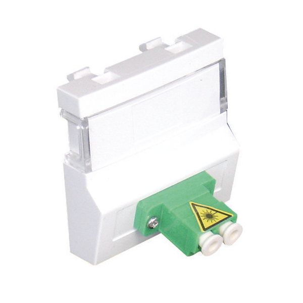 MOD W/COUPLER F/LC DUPLEX FO CONNECT-2 MOD WH image 1