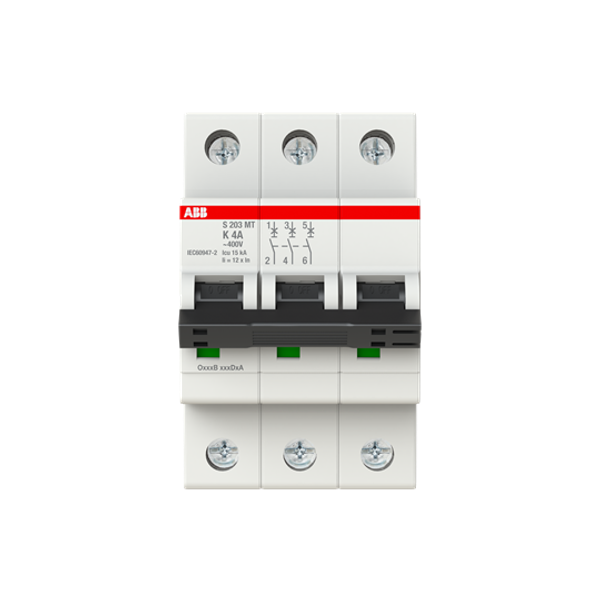 S203MT-K4 Miniature Circuit Breakers MCBs - 3P - K - 4 A image 4