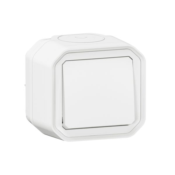 Push button Plexo NO contact white surface IP55 IK08 10A image 1