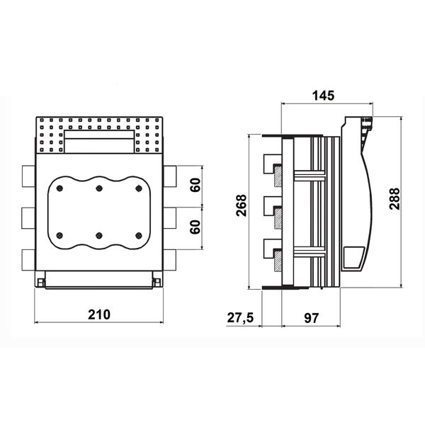 HRC bus-mounting fuse switch-disconnector, 400A, screw M10 image 5