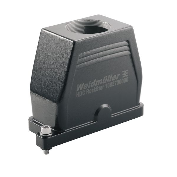 HDC enclosures, Size: 6, Protection degree: IP66, IP68, IP69, in plugged condition, Plug housing, Clamping yoke connection, Standard, Size of cable entries: M 40 image 1