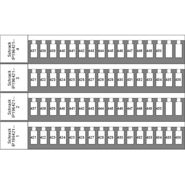 Marking tags for TB and ST - terminals, 421-450 (each 2x) image 1