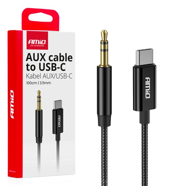 Cable USB-C TO TYPE AUX Mini Jack 3.5mm 1m AMIO-04294 image 1