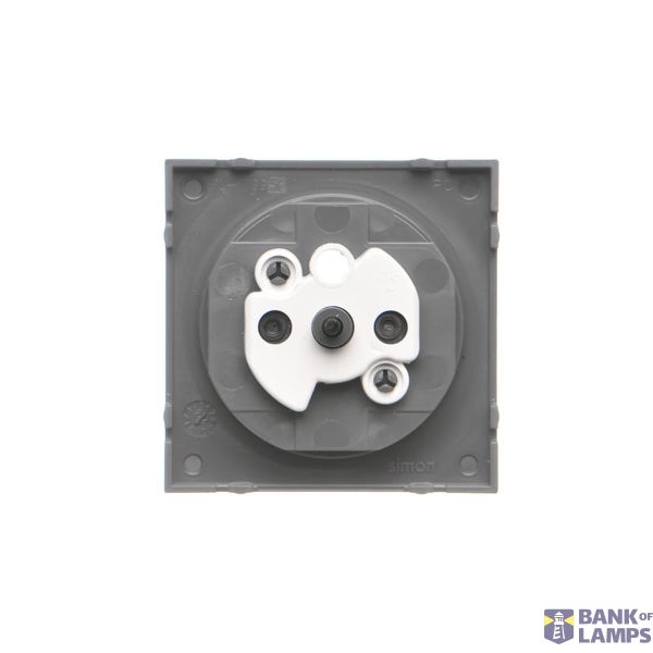 Double socket outlet with Schuko earthing and shutters, (Complete product), 16A, 250V, Screw, white image 1