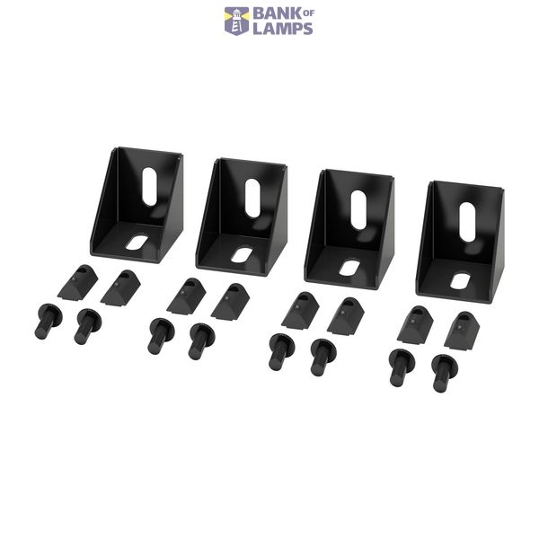 Right Angle Connector x4 Black image 1