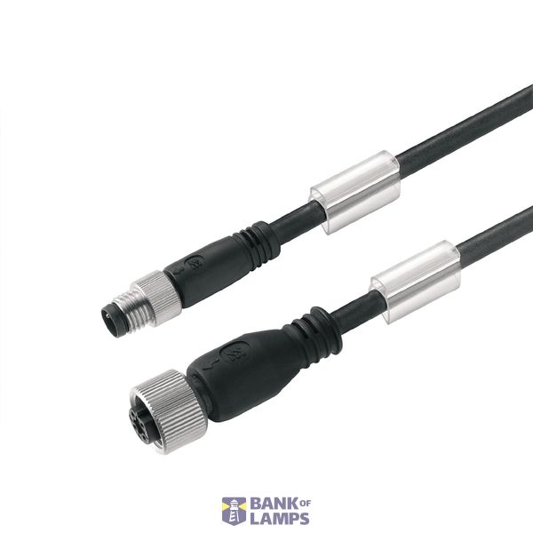 Sensor-actuator Cable, M8 / M12, Number of poles: 4, 2 m, pin, straigh image 1