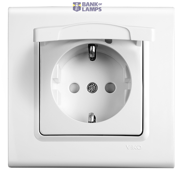 Linnera-Rollina Q C Child Pro UPS Socket with Lid Beige image 1