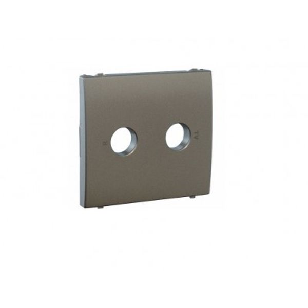 COVER PLATE FOR R - TV SOCKETS GRAPHITE image 1