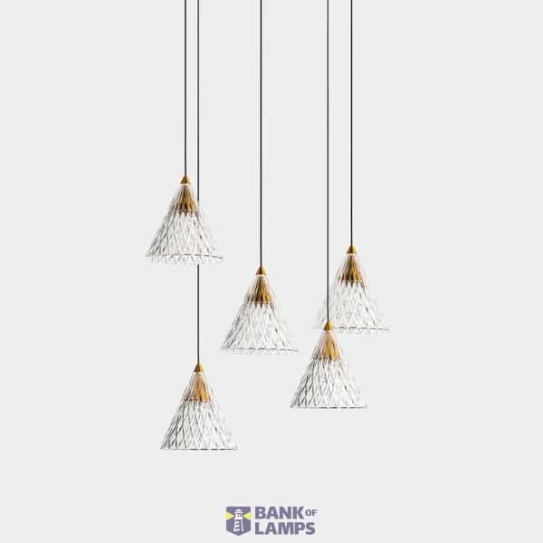 Pendant Veneto Surfaced 5 Bodies LightForLife LED 25W 2700K Black 268lm image 1