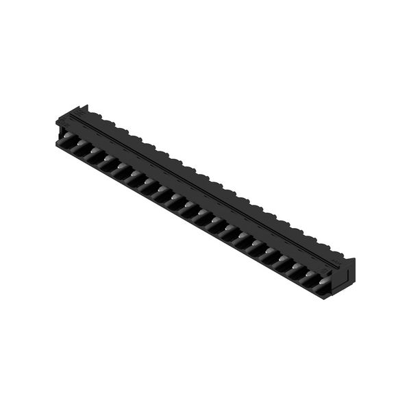 PCB plug-in connector, male header, Dovetails for fixing blocks, THT solder connection, 5.08 mm, Number of poles: 20, 90°, Solder pin length (l): 3.2 mm, tinned, black, Box image 4