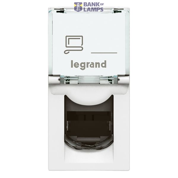 Arteor CAT 5E UTP RJ45 Socket 1 Module White image 1