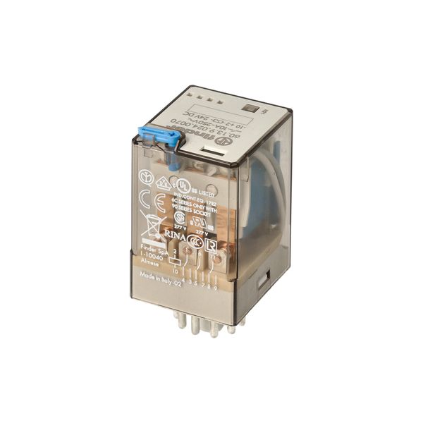 Rel. 3CO 10A/24VDC/AgCdO/Test button/LED/diode (60.13.9.024.2070) image 5