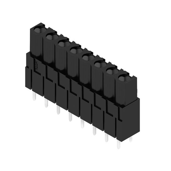 PCB plug-in connector, female header, closed side, THT solder connection, 5.08 mm, Number of poles: 8, 180°, Solder pin length (l): 4.5 mm, tinned, black, Box image 4