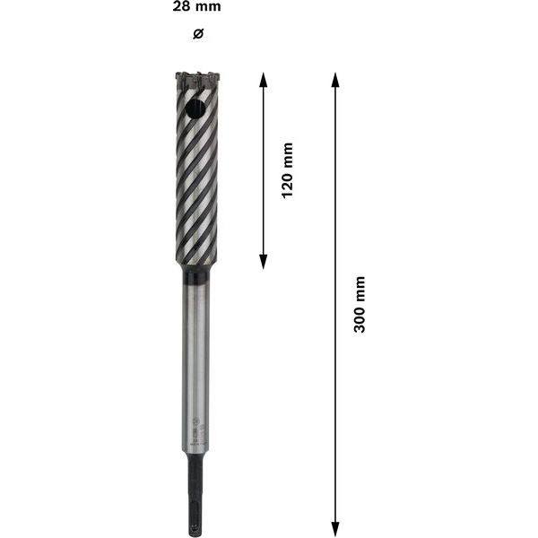 Four-cutter Rebar Cutter, SDS-plus-9 28 x 120 x 300 mm image 3