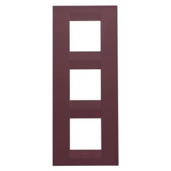 GEO INTERNATIONAL PLATE - IN PAINTED TECHNOPOLYMER - 2+2+2 MODULES VERTICAL - TUSCAN RED - CHORUSMART image 1