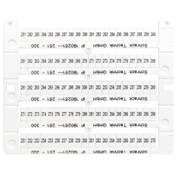 Marking tags for TB and ST - terminals, 251-300 (each 2x) image 1