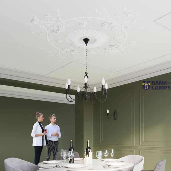 MINERVA CHANDELIER 5 BLACK E14 5X40W IP20 image 4