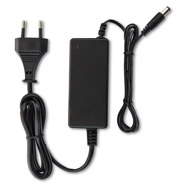 Power adapter 24W, DC24V/1A, IP20, black plastic, with plug image 1