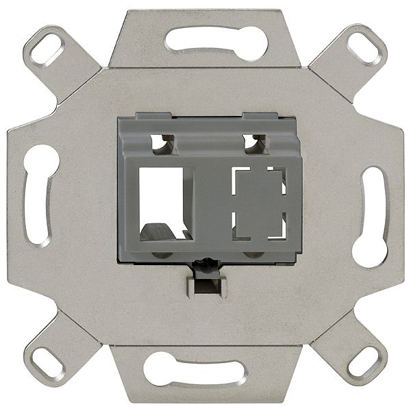 Mounting adapter, LC-D/SC, 2-fold, black (similar to RAL 9005), for TAE covers image 1