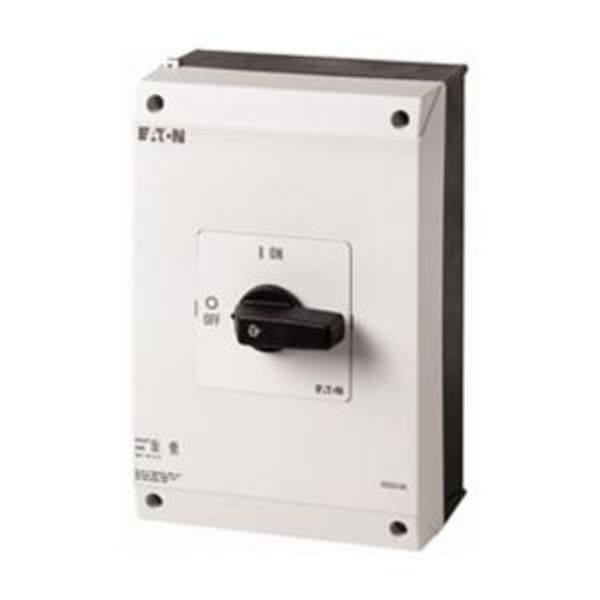 P3-100/I5-NA On-Off switch, P3, 100 A, surface mounting, 3 pole, with black thumb grip and front plate, UL/CSA image 2