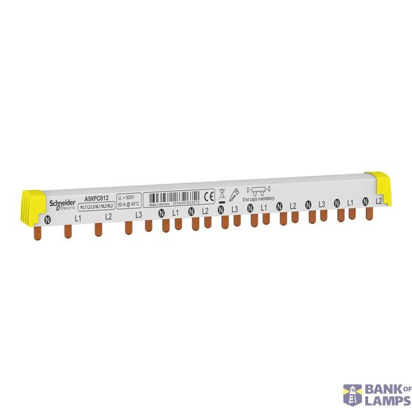 ACTI9 iC40 comb busbar, 12 modules, 3P-N, left image 1