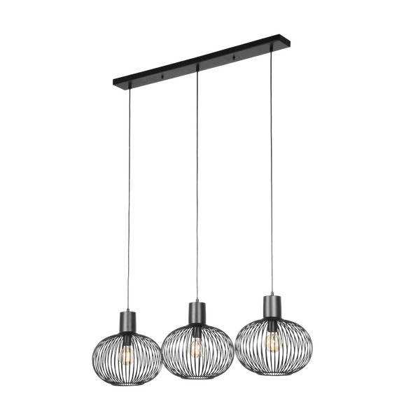 Gila pendant 3-pc E27 matt black image 1