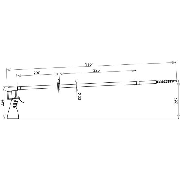 Hand oiler f. sw. inst. Un up to 36kV D 20mm  L 1160mm  insertion dept image 2