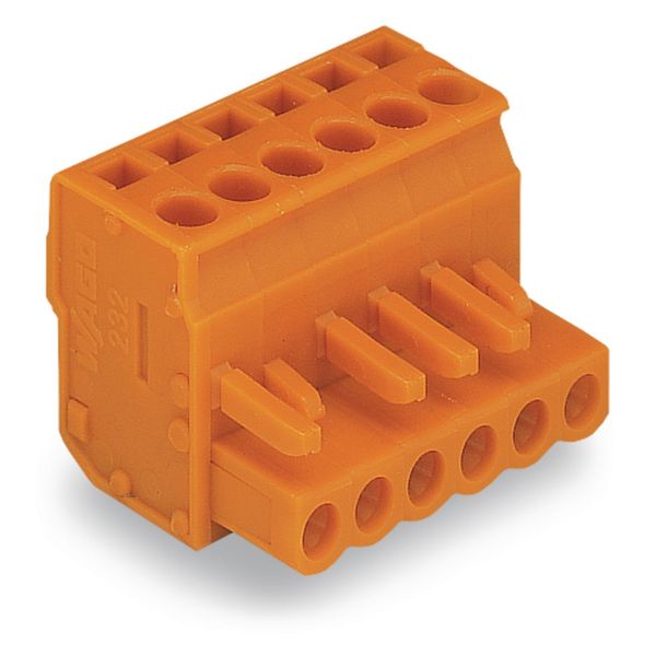 1-conductor female connector, angled CAGE CLAMP® 2.5 mm² orange image 3