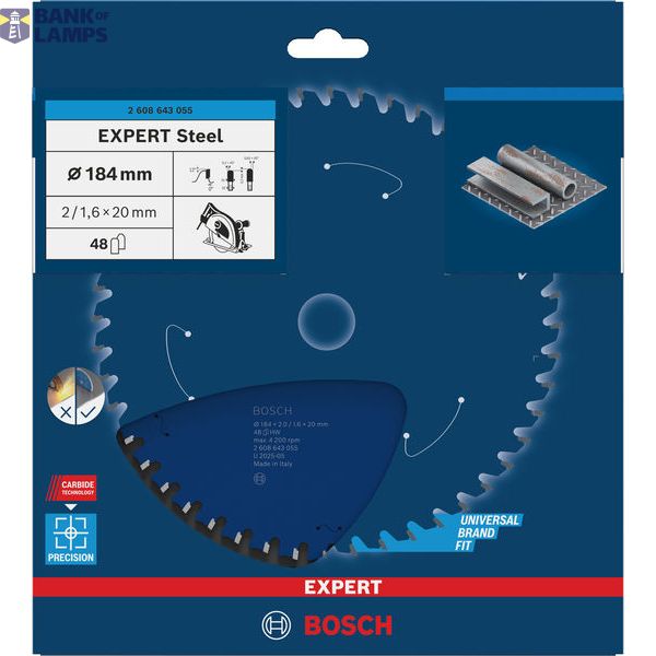 Circular saw blade Expert for Steel 184 x 20 x 2,0 mm, 48 image 2
