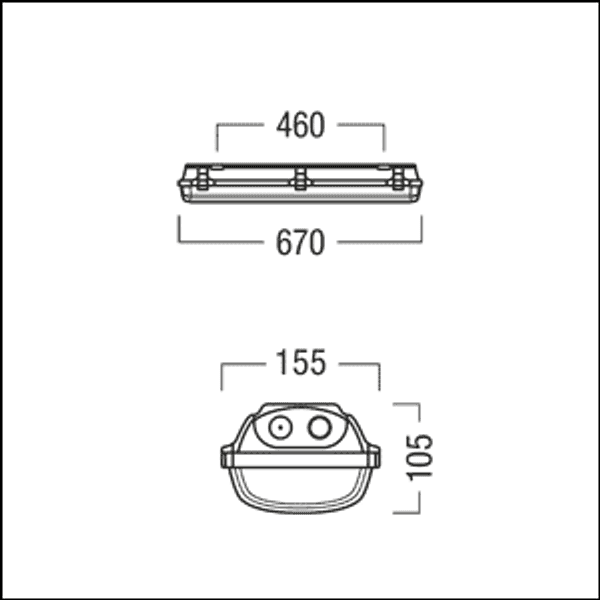 EXTONA S 2300-840 MB EVG - moisture-proof diffuser luminaire image 2