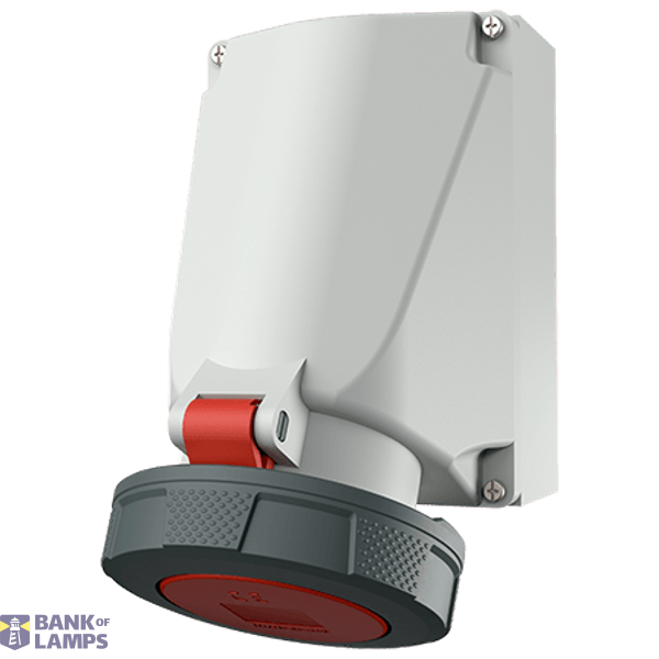 Wallmounted recept., 63A5p 6H400V, IP67 image 1