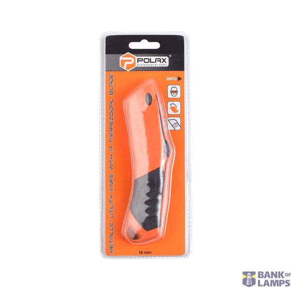 Metallic utility knife with a trapezoidal blade 19mm image 3