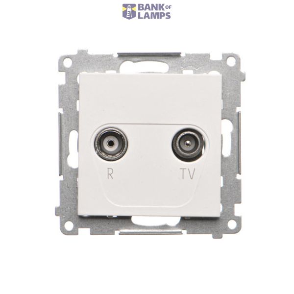 RTV final aerial socket, separated, module, white matt image 1