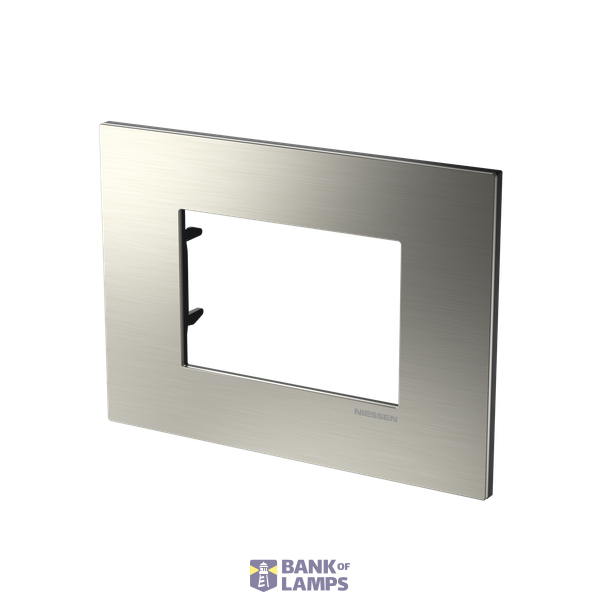 Frame - 1-gang / 3-modules - Niessen logo - S - Nickel image 2