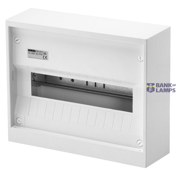 SURFACE MOUNTING ENCLOSURE - GERMAN STANDARD -WITH TERMINAL BLOCK - 12 MODULES - IP30 image 1