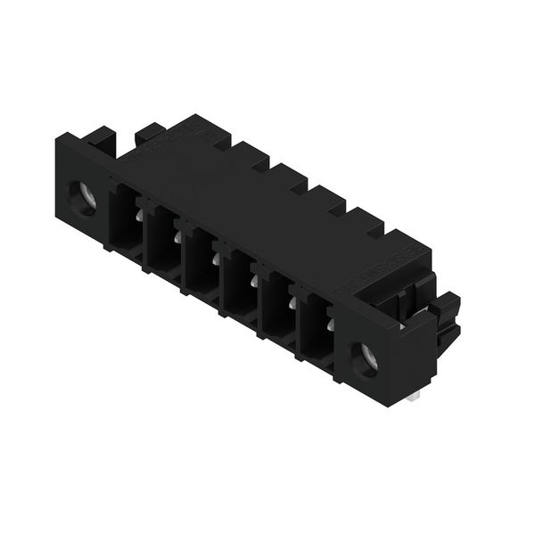 PCB plug-in connector, male header, Solder flange, THT/THR solder connection, 3.81 mm, Number of poles: 6, 90°, Solder pin length (l): 3.2 mm, tinned, black, Box image 4