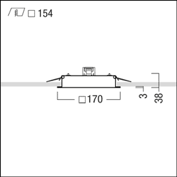 MIRL MINI EP LED1200-830 EVG - LED ceiling-recessed luminaire image 2