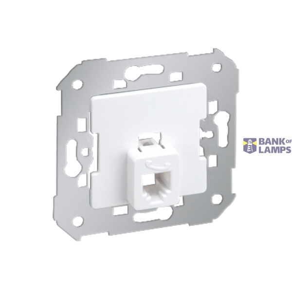 RJ11 single telephone socket, white image 1