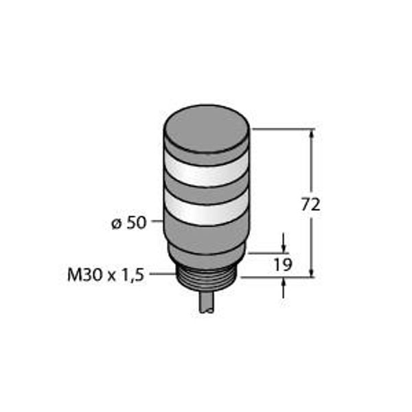 LED Signal Light Tower Light   TL50BLGR2 image 1