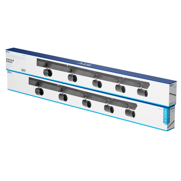 Ceiling luminaire VENETO, IP20, max. 5*20 W, GU10, round, black image 3