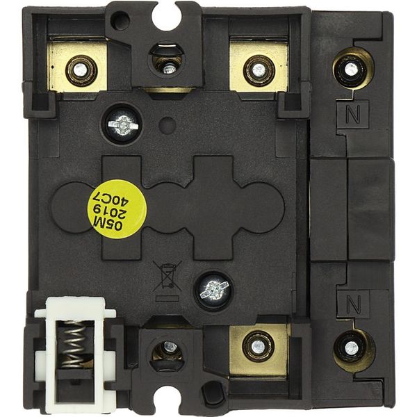 P1-25/V/SVB-SW/N Main switch, P1, 25 A, rear mounting, 3 pole + N, STOP function, With black rotary handle and locking ring, Lockable in the 0 (Off) position image 29