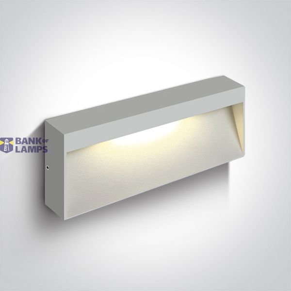 WHITE WALL LIGHT 7W WW IP54 230V image 1