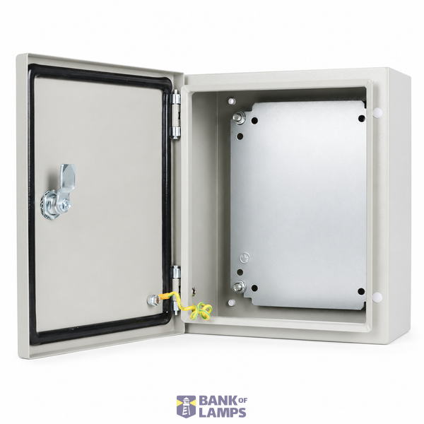 Metal box IP66, 500*400*200mm, 1.2mm CR steel, Mounting plate*2.0mm GI image 2